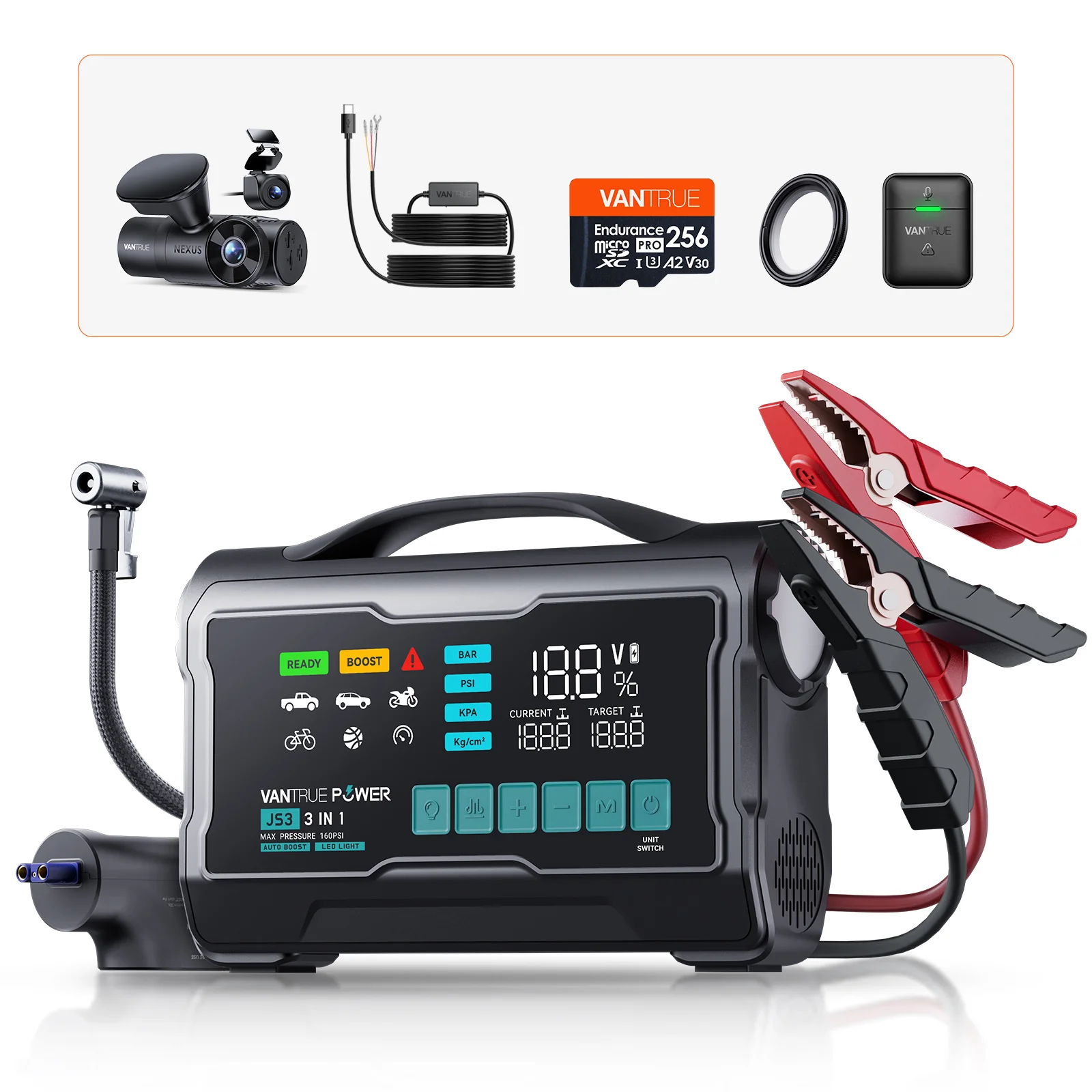 Bundle: JS3 + N4S + VP03 Hardwire Kit + 256GB Card + CPL + Remote Controller