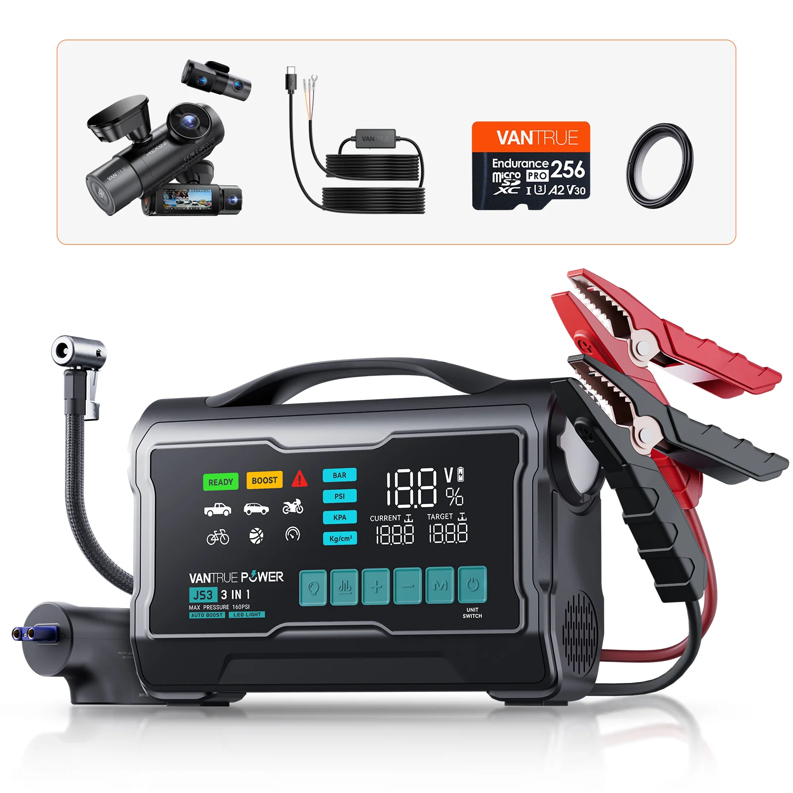 Bundle: JS3 + N5S + VP03 Hardwire kit + 256GB Card + CPL