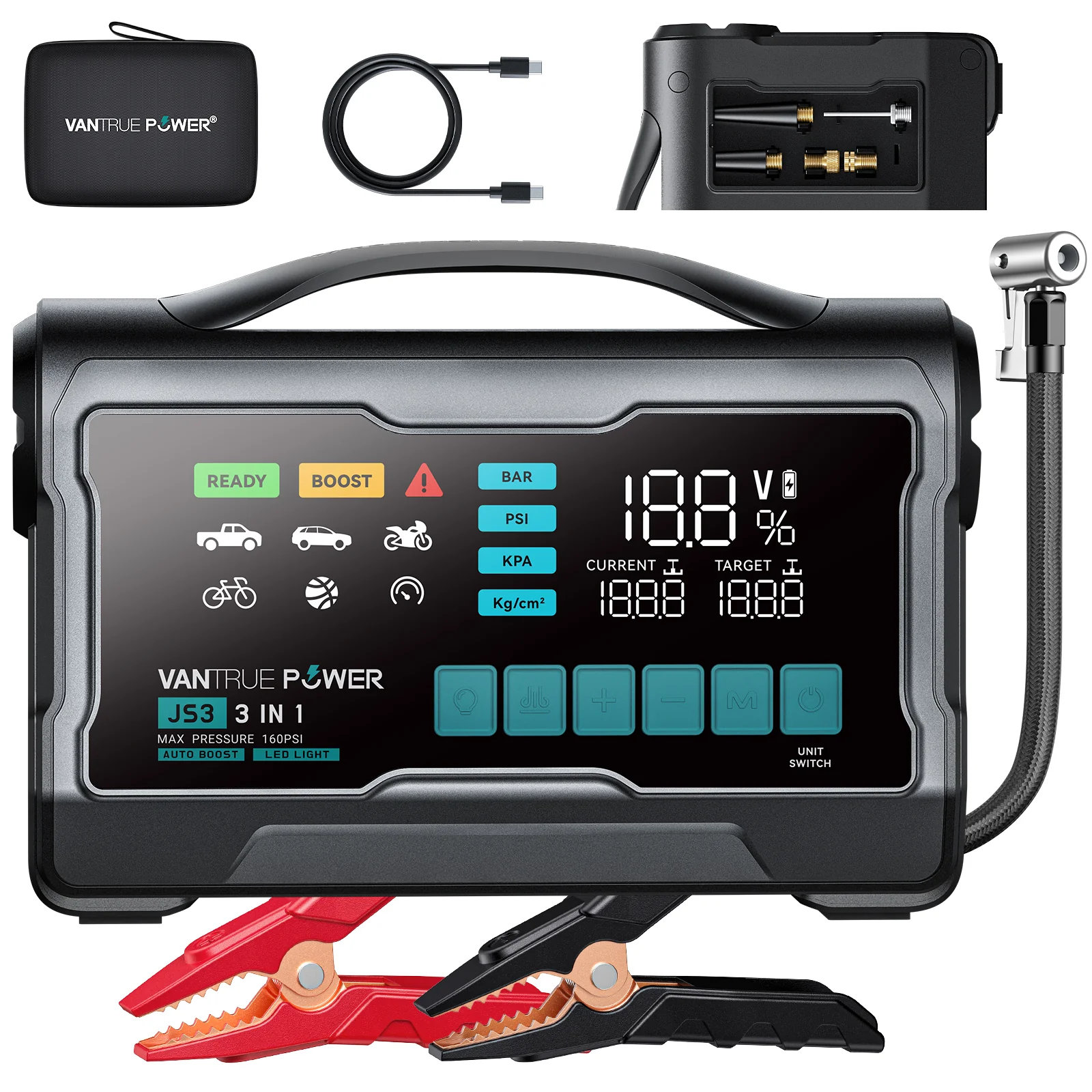JS3&JS2 All-in-One Jump Starter & Air Compressor - Image 10