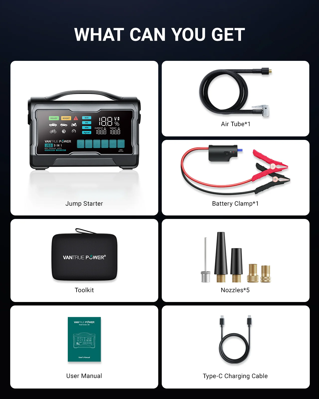 JS3&JS2 All-in-One Jump Starter & Air Compressor - Image 8